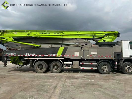 2017'de Zoomlion Green Yeniden Üretilmiş Kullanılmış Beton Bomlu Pompa Kamyonu 56M Kurulu