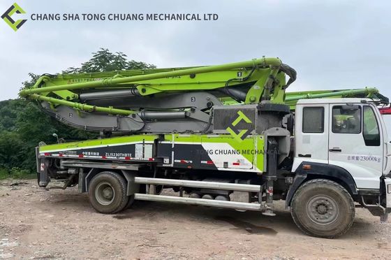 2018'de Zoomlion Ağır Sanayi Kullanılmış Beton Pompası Kamyonu ZLJ5230THBTE 37 Metre