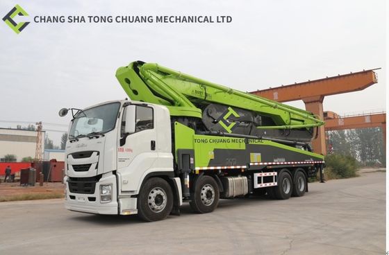 Isuzu Motorlu 58 Metre Beton Pompası Kamyonu 4 Köprü