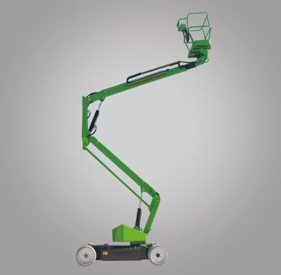 İnşaat ekipmanları için yüksek irtifada çalışma platformu 3760kg yeşil renkte elektrikli eğri kol
